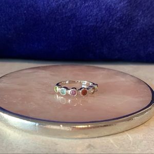 NWOT Sterling Silver Ring w/ Colored Stones